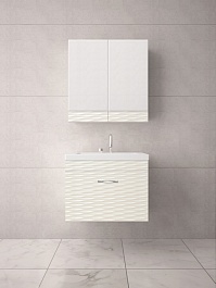 Style Line Зеркальный шкаф Ассоль 700, Люкс техно платина – фотография-2